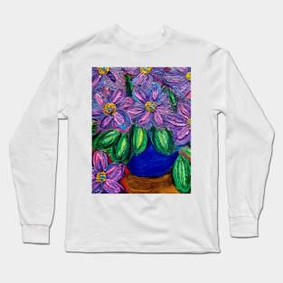 Beautiful metallic finish flowers Long Sleeve T-Shirt